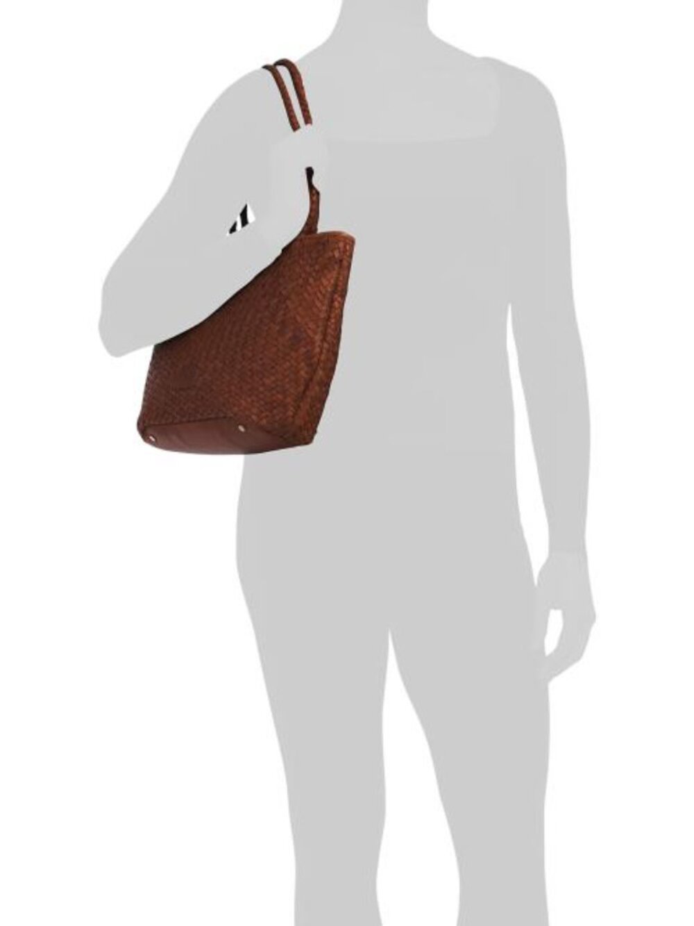 ECOTORIE Leather Lubbock Woven Shoulder Bag - Picture 5 of 5